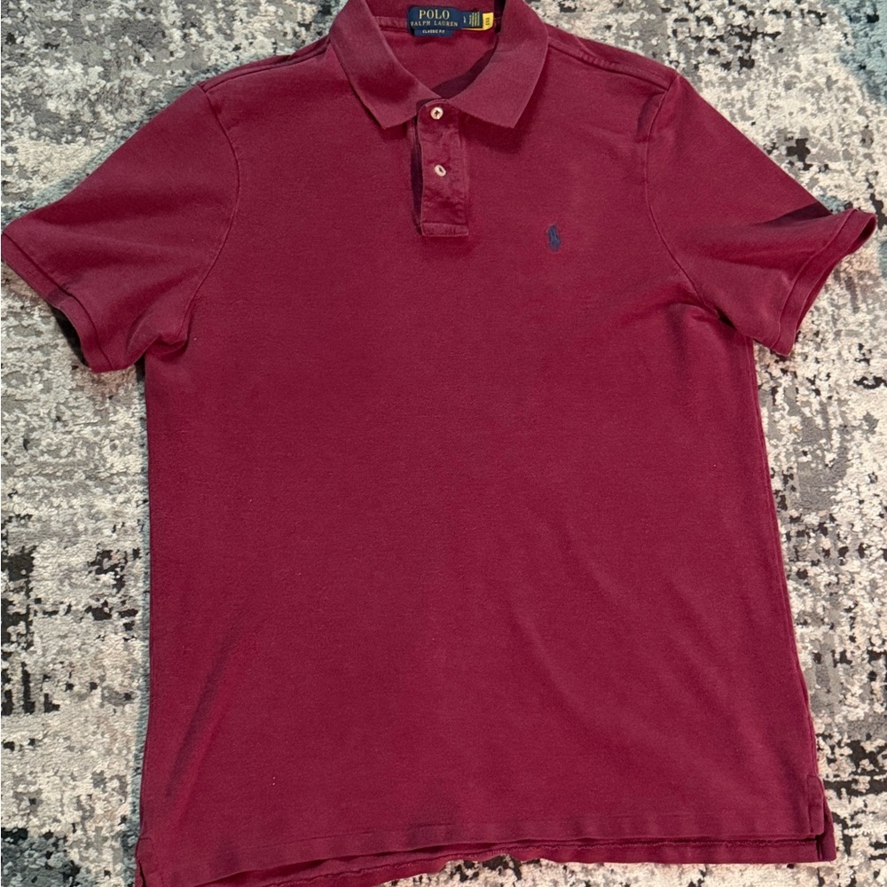 Ralph Lauren Men's Maroon Polo Shirt